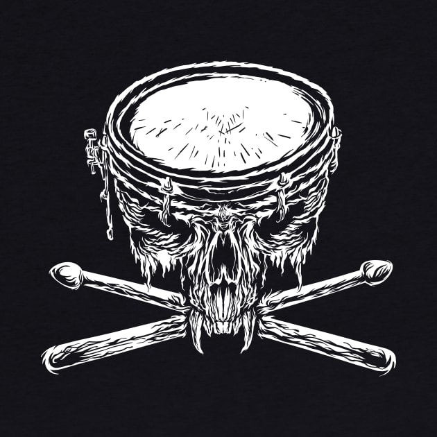 Drum Skull-Drummer-Metal-Rock by StabbedHeart